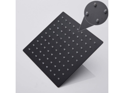 Chuveiro De Teto Ultrafino Preto De 150 Mm Com Barra De Suporte.