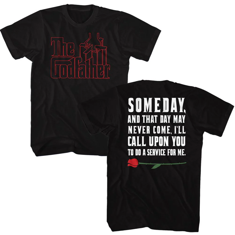 Unisex Adult T-shirt Rockinstone Godfather Do A Service For Me Black Sizexl