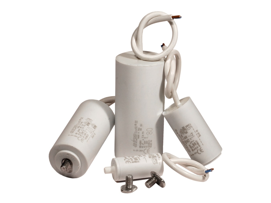 Condensador ICAR 22µf + Cabo Stock para Máquina de Lavar Roupa Cap127un