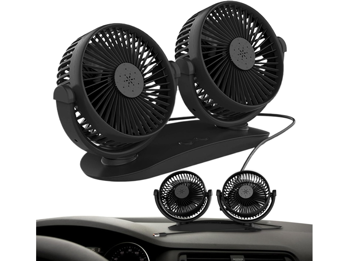 Ventilador Portátil Genérico Para Carro, Ventilador Usb Duplo Para