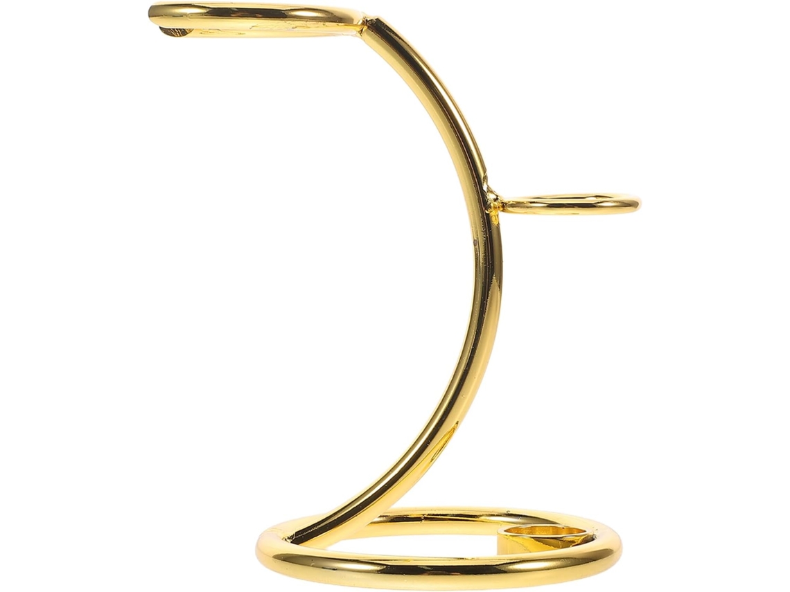 Suporte de parede para escova de barbeiro e barba na cor Golden League, design elegante.