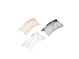 Peças De Pente Lateral Para Cabelo Com 20 Dentes, Preto, Dourado E Prateado, Vintage, Pinça Metálica Para Cabelo, Acessórios Para Festa, Casamento,