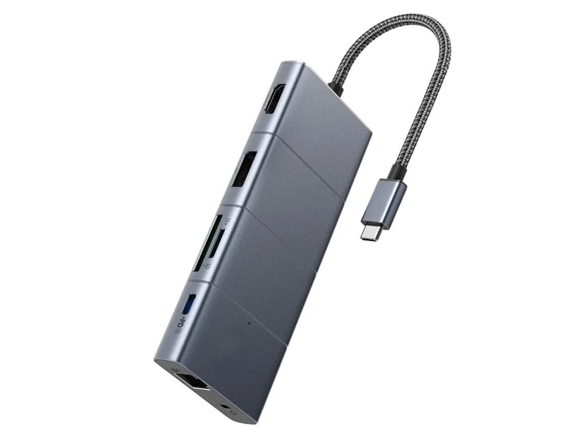 Hub Usb C Adaptador De Hub Usb C 11 Em 1 Powerexpand Com 4k60hz Hdmi E Dp Fornecimento De Energia De 100 W Cinza Bestvite