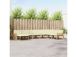 Vidaxl Conjunto De Sofás Para Exterior 8 Unid. Branco E Creme