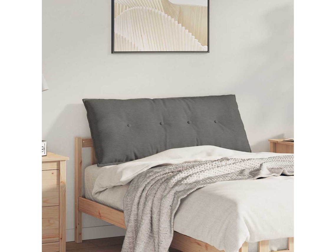 Vidaxl Travesseiro Para Costas Cinzento-claro 120 X 50 Cm