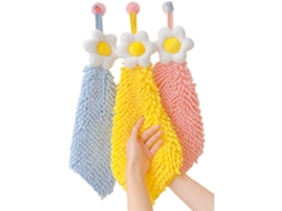 Conjunto de 3 Toalhas de Chenille, Toalhas de Cozinha com Alça, Toalha para Pendurar BRILVIBERA