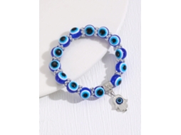 Pulseira Olho Grego, Pulseira com Pingente Mão de Hamsa Azul SIURN