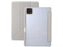 Capa para tablet de couro sintético transparente e acrílico Webake