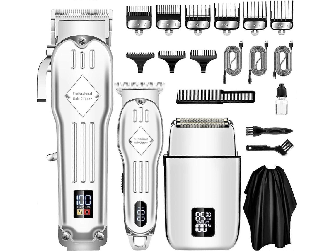 Máquina De Cortar Cabelo Máquina De Cortar Cabelo Conjunto De Barbeador De Barba Conjunto Sem Fio Kit De Tosa Combinação De Aparador Nostalgia88