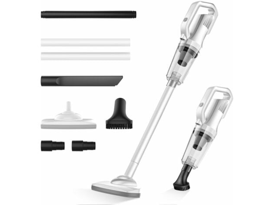 Aspirador De Pó Sem Fio Sem Saco 12000pa Com Luz Frontal Led Bateria De 6000mah 30 Min De Autonomia 4-5h De Carga
