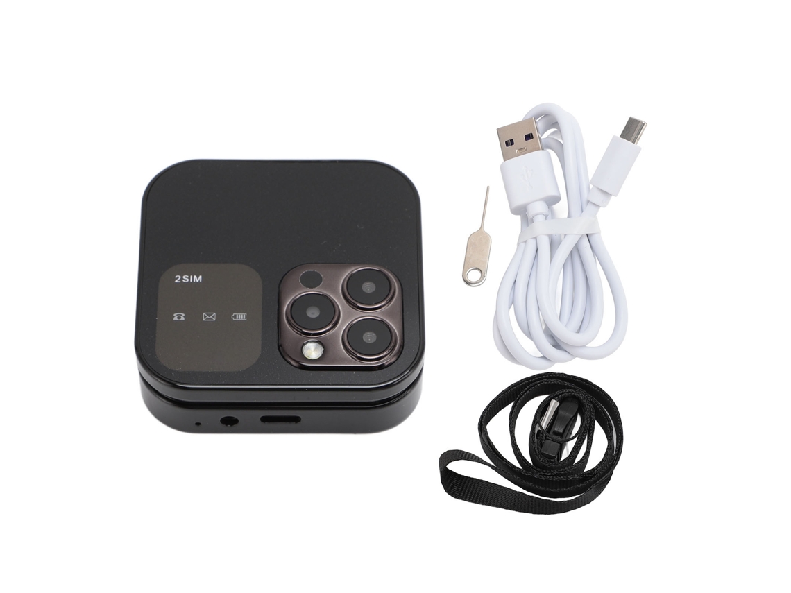 Mali celular Flip 2g para Idosos com Botões Grandes Dual Sim Lanterna Led Rádio Fm Câmera Hd Preto