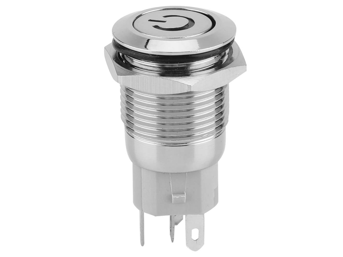Botões De Push Metálicos Laxiscreed 16mm Com Led 24v, 40 Peças Para Automação