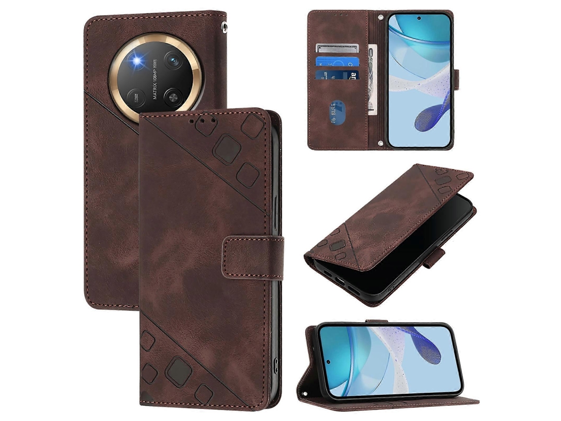 Capa De Celular Em Couro Com Relevo E Toque De Pele