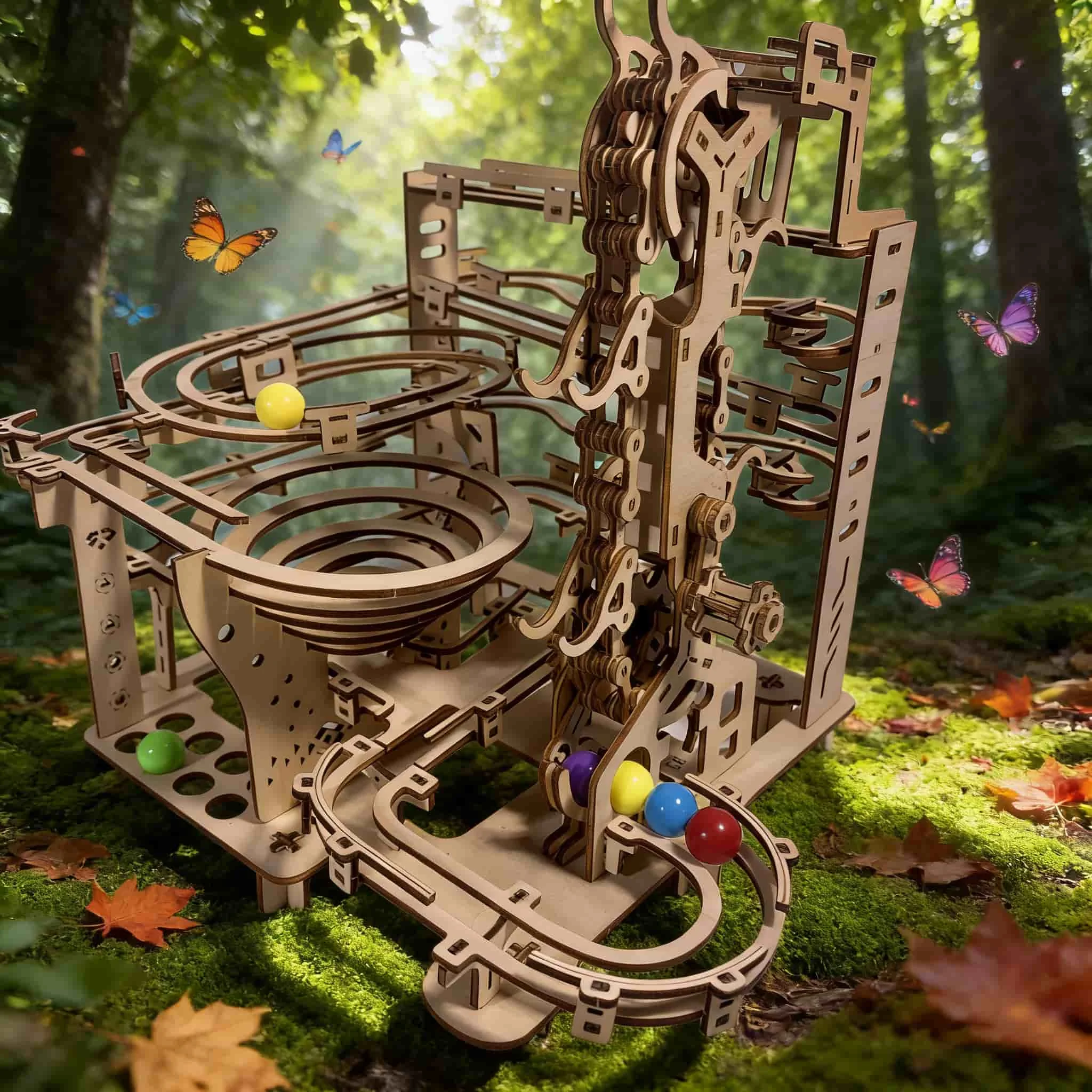 Brinquedo Mecânico Deslizante de Madeira, Quebra cabeça 3d Faça Você Mesmo MDUG