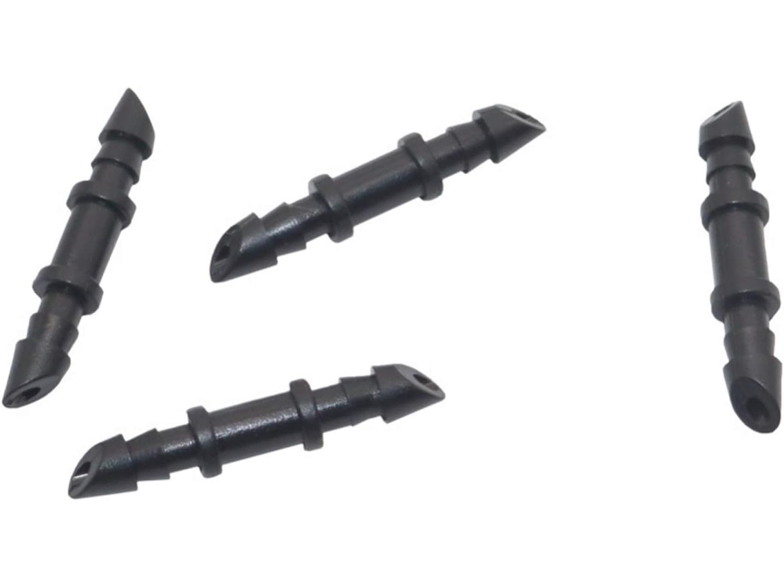 Pacote com 100 Conectores de Plástico para Mangueira Jardim Conector Reto Conexão Farpa Sistema Irrigação por
