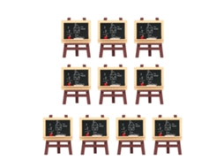 10 Peças De Mini Pizarras Com Suporte Para Casa De Bonecas 1/12 1/6 Acessórios De Aula Realistas E Bonitos