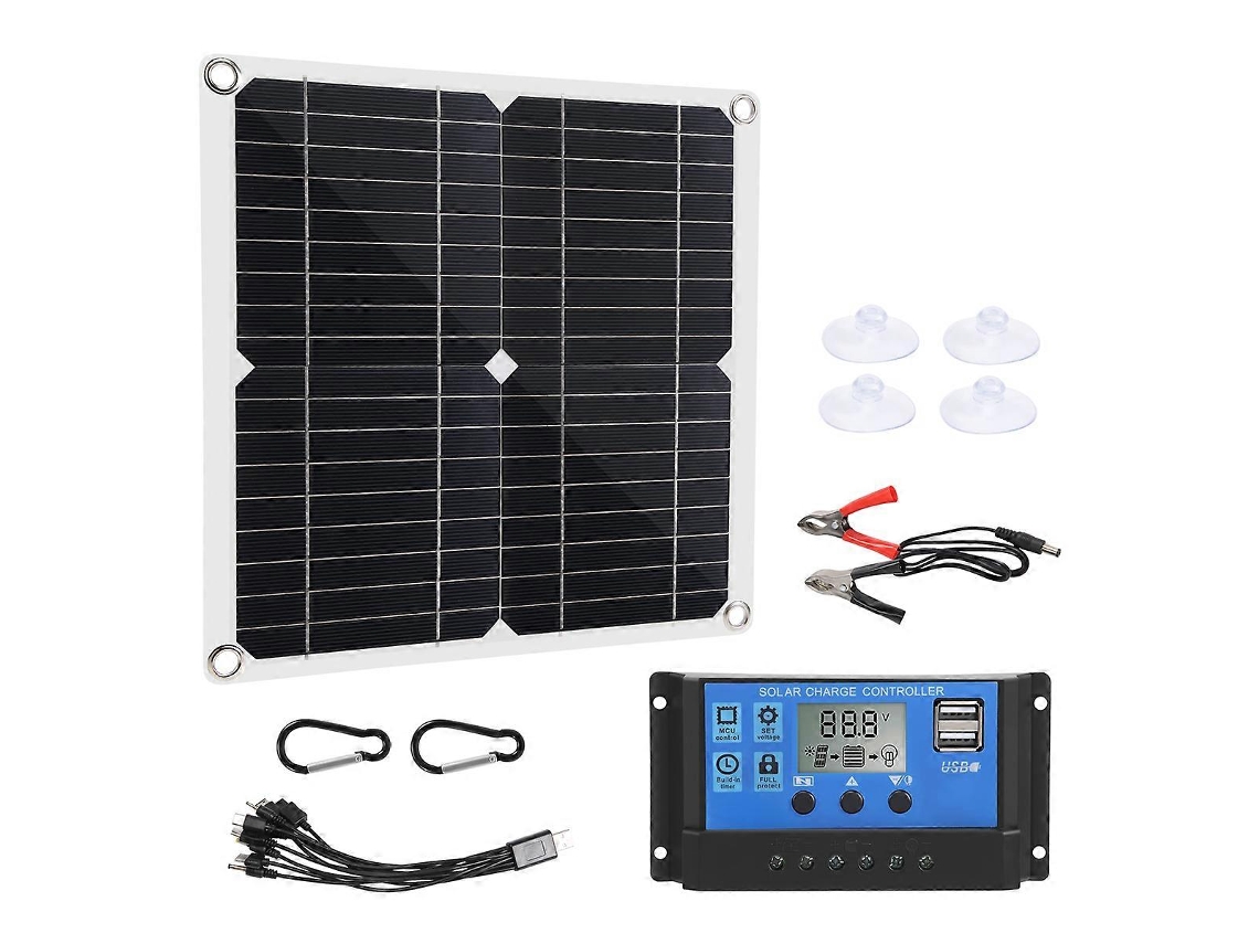 Painel Solar 50w 18v, Capa De Conector Para Banco De Células Solares Com Controlador Solar 100a Ip65 Para Telefone E Carro Olysi Shop