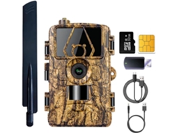 Câmera Faune Sauvage App de Chasse 4g Lte 60mp Foto 8k Vídeo Nuit Infrarouge Suivi Des Animaux SFUSHOS