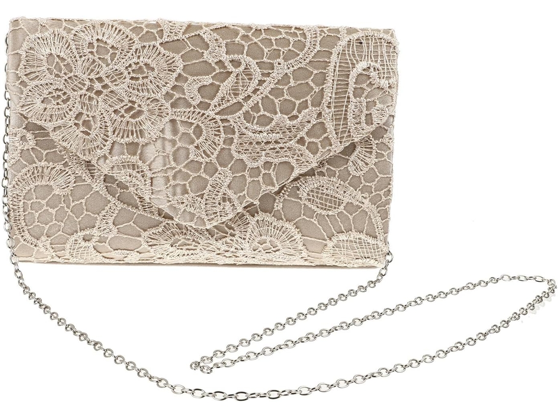 Clutch De Noite Elegante Em Renda Para Mulheres, Bolsa Chique Para Banquetes Em Tecido Metálico, Para