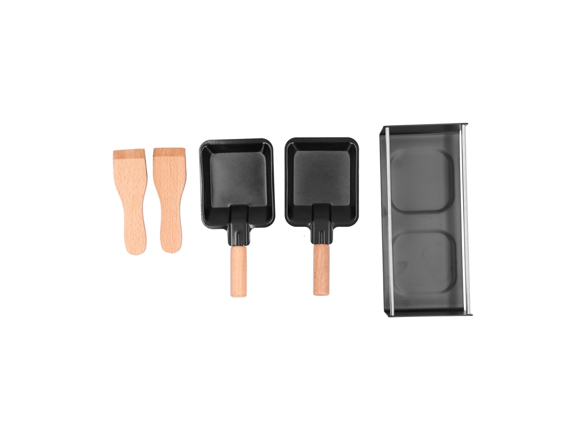 Placa De Barbacoa Portátil Mini Sartén Para Queso Antiadherente Con Mango De Madera Para Cocina