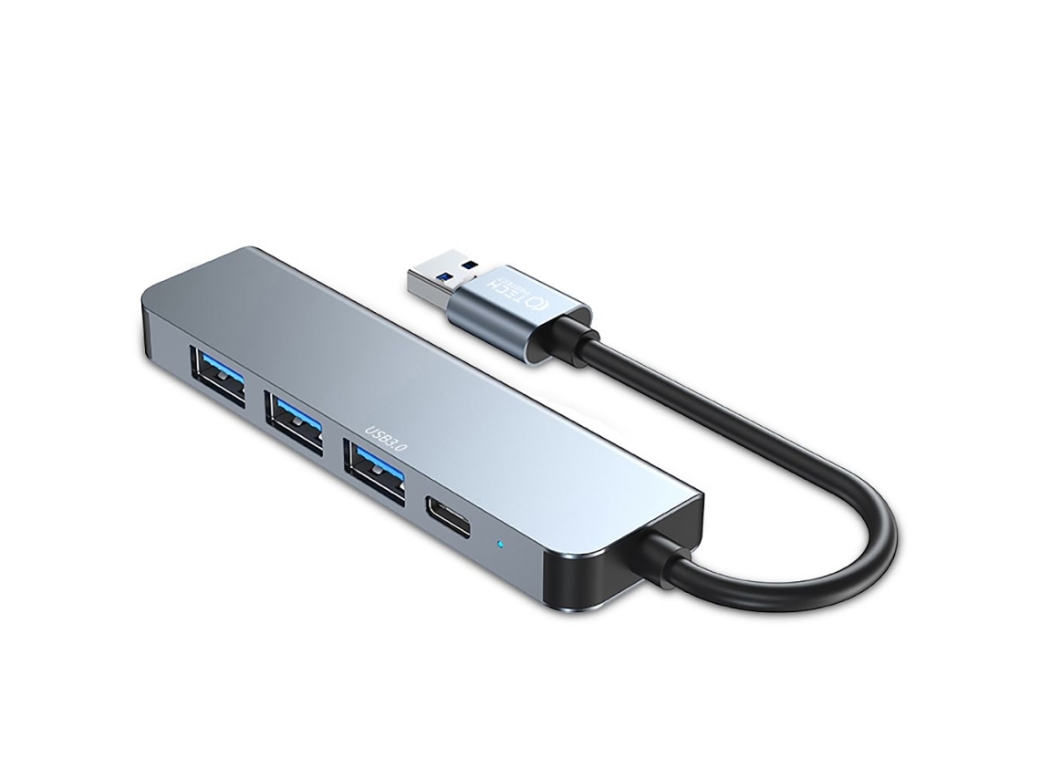 Hub Usb A 5 Em 1 Tech Protect Usb C / Usb A Cinza Brilvibera