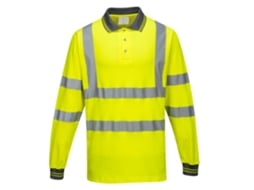 Polo Algodão Comfort Manga Longa Alta Visibilidade Amarelo / Xxxl