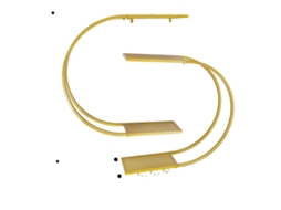 Suporte Para Vinhos, Design Semicircular, Montado Na Parede, Ouro, 4-níveis