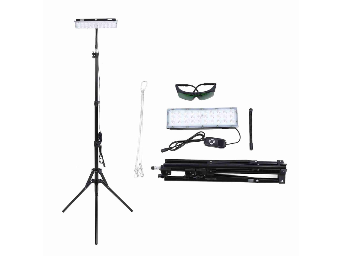 Rebe-lâmpada De Terapia De Luz Vermelha Infrarrova 90w 90 Led Com Suporte Trigonal Ajustável Ac 85-265v Uk