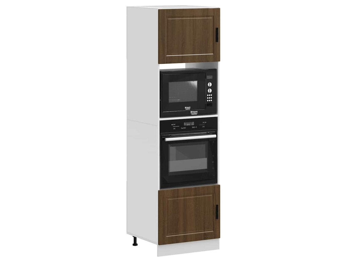 Vidaxl Armários Forno 2 Pcs Porto Derivados Madeira Carvalho Castanho