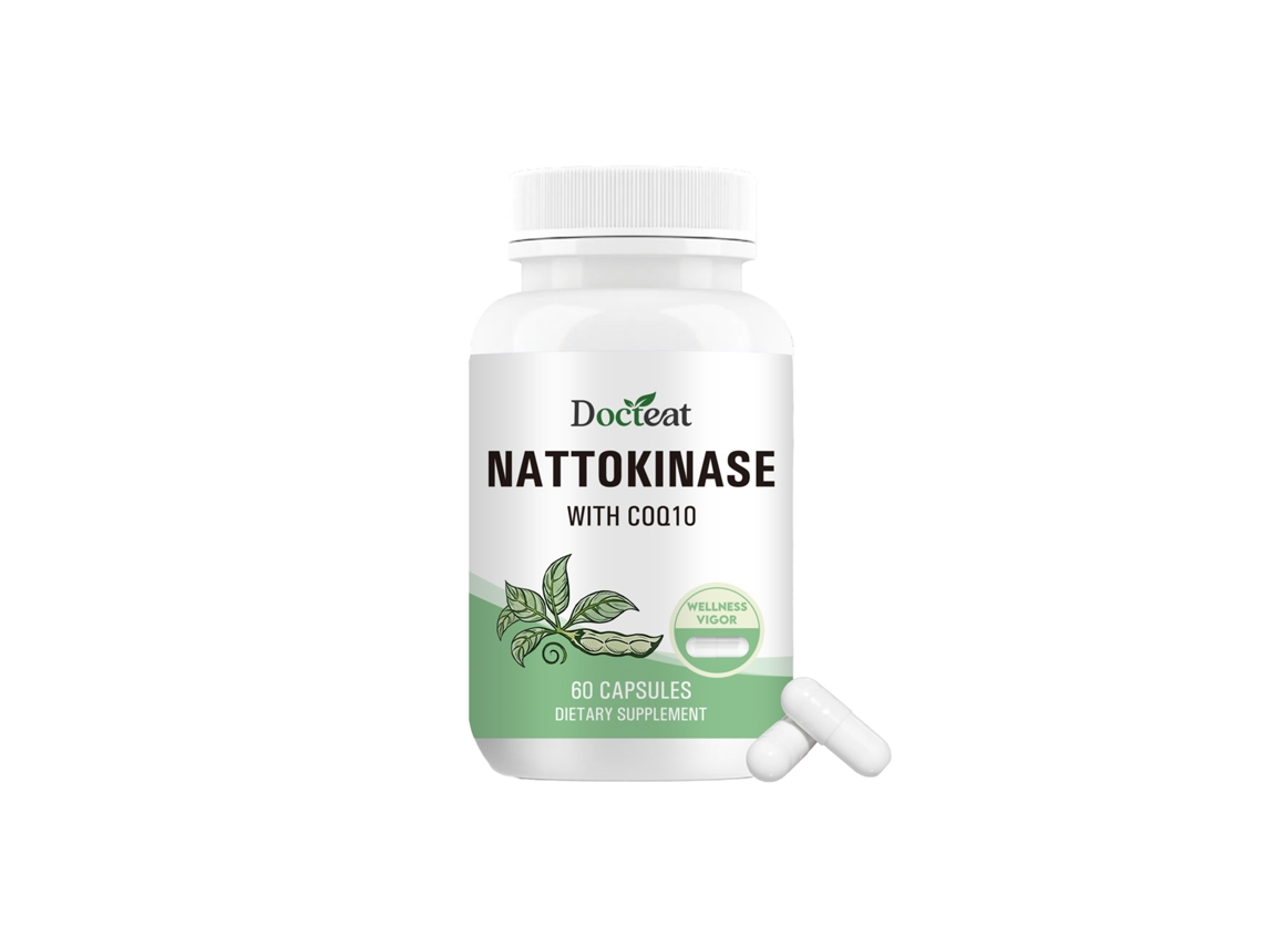 Cápsulas Dietéticas Nattokinase Q10 Efeito Duplo