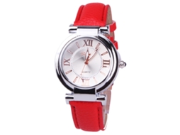 Relógio de Pulso Feminino Simples de Quartzo com Pulseira de Couro Pu Fashionable