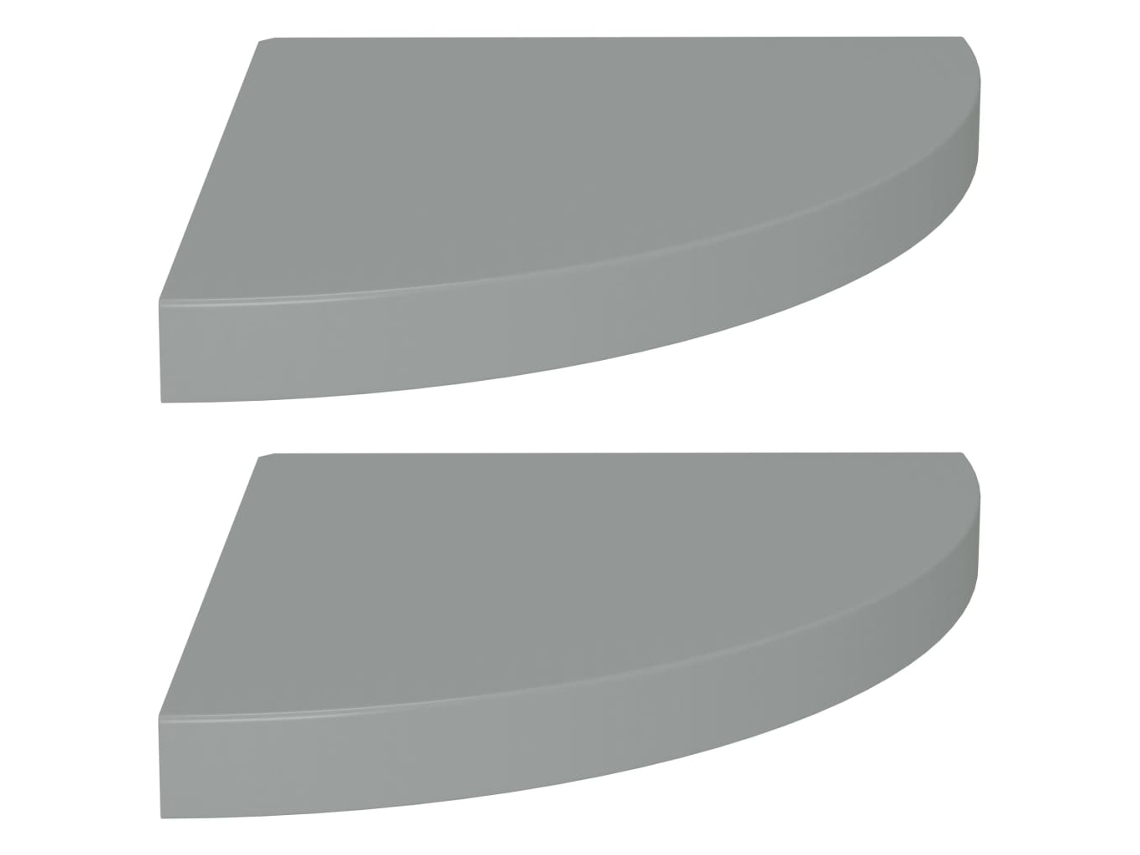 Corner Shelf, Corner Shelves Vidaxl Cinzeto Mdf (35 X 35 X 3.8 Cm)