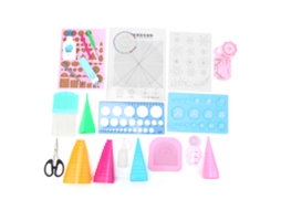 Conjunto completo de ferramentas para quilling em papel com 24 peças: caneta elétrica, frisador e acessórios para projetos DIY.