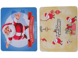 Conjunto De 2 Mouse Pads Com Estampa Natalina, Antiderrapantes, Para Mesa Conjunto De 2 Mouse Pads Com Estampa Natalina, Antiderrapante Gokoco