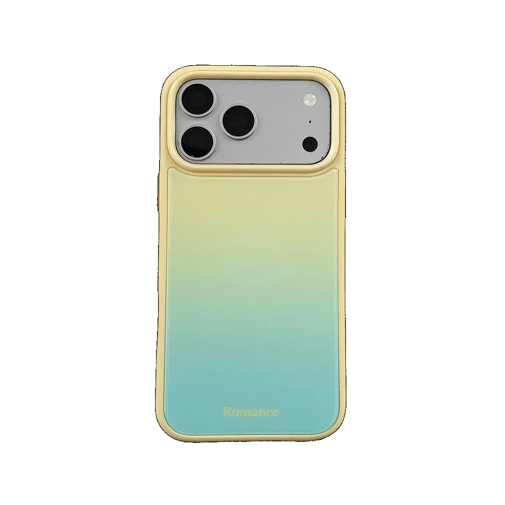 (amarelo-verde, Iphone 15) Capa Para Celular Com Degradê Arco-íris – Antirrisco De Dedos, Resistente A Impactos, Acabamento Fosco