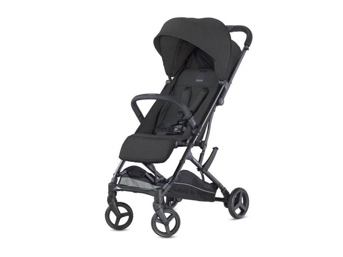 Carrinho Combinado Inglesina Sketch Black Total Black 4 Rodas Misto Desde O Nascimento