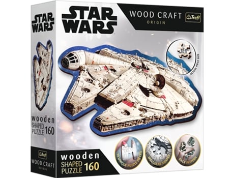 Puzzle De Madeira Star Wars 160 Peças Millennium Falcon Trefl 20189 Trefl Puzzle