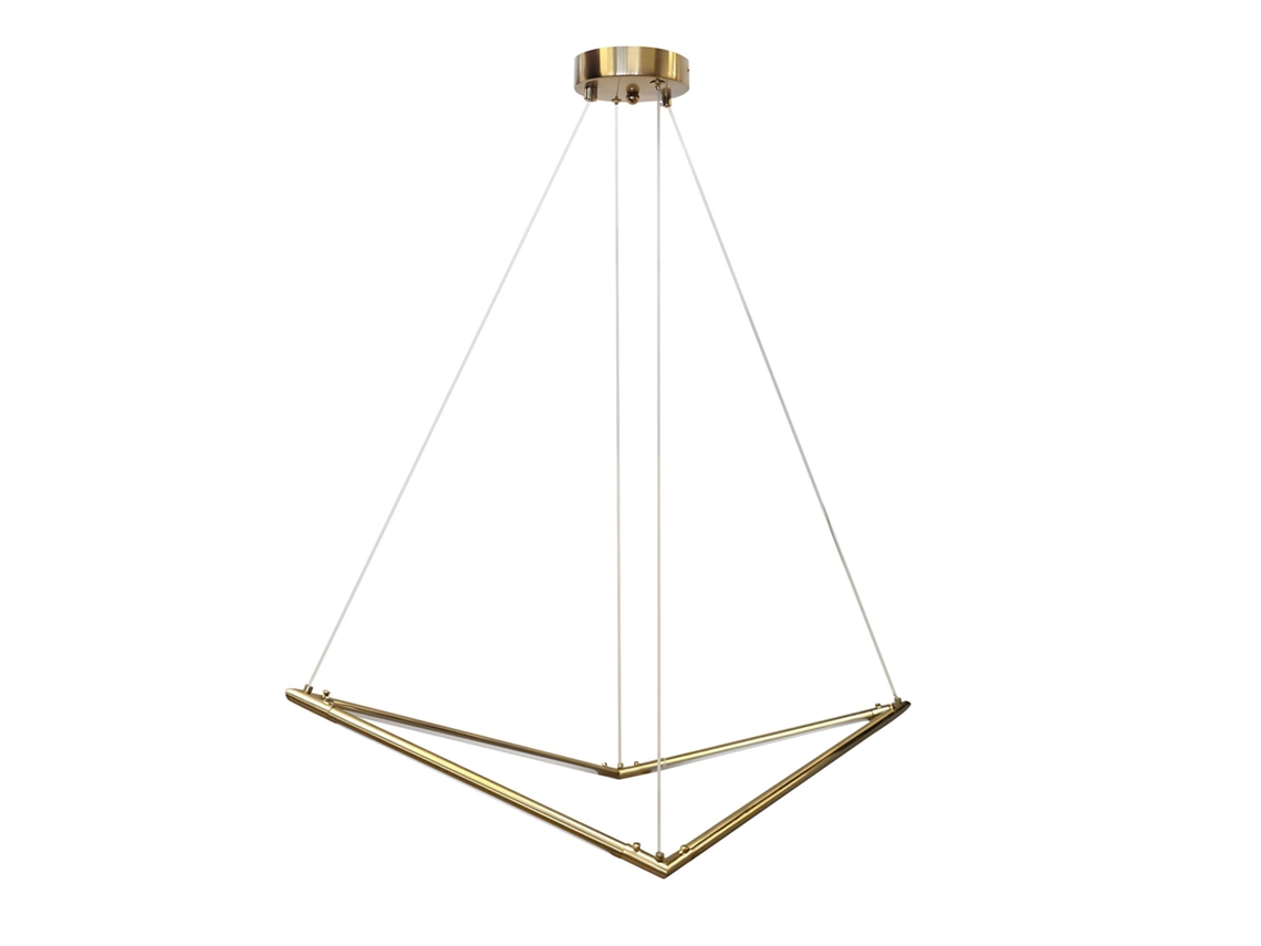 Candeeiro Suspenso Rea App1776-cp Brush Gold Led Regulacja Wysokości