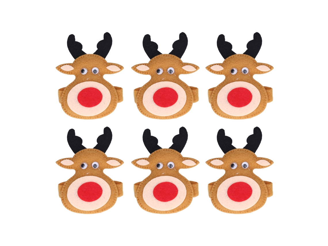Laxiscreed Guardanapos Natal Com Reninhos, Pack De 6 Para Decoração De Mesa De Jantar