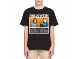 Rockinstone Halloween Movie Laurie Vs Michael Face Off Black Adult T-shirt Size:xxl