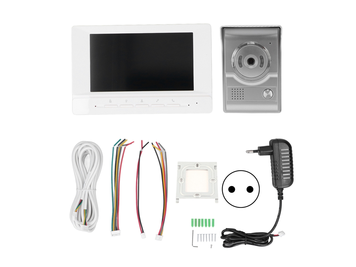 Sistema Intercom Vídeo Ip55 À Prova D'água Visão Noturna Hotel Casa