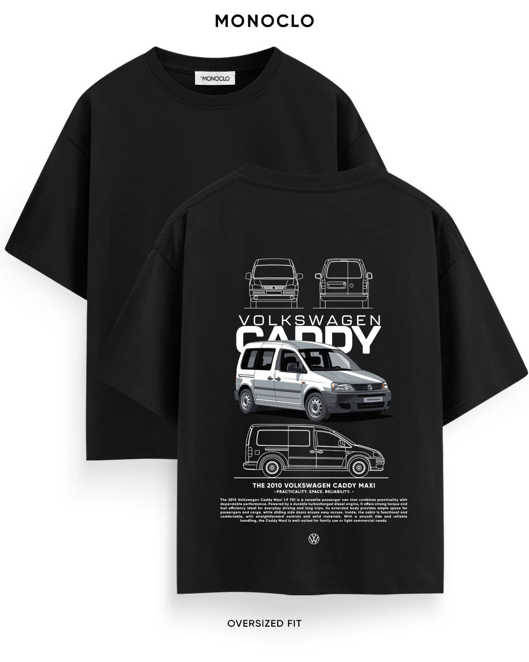 T-shirt Rockinstone Volkswagen Caddy Maxi (s)