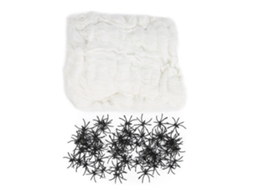 Teia De Aranha Esticável De Halloween 240g Com 60 Aranhas Falsas Para Decoração Indoor E Outdoor Assustadora