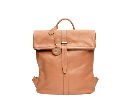 Mochila de Mulher CARLA FERRERI Cf Cognac Pele Castanho