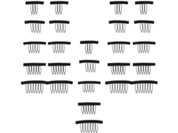Conjunto De 25 Pentes De Encaixe Para Perucas - 3 A 7 Dentes Para Confecção De Toucas De Peruca.