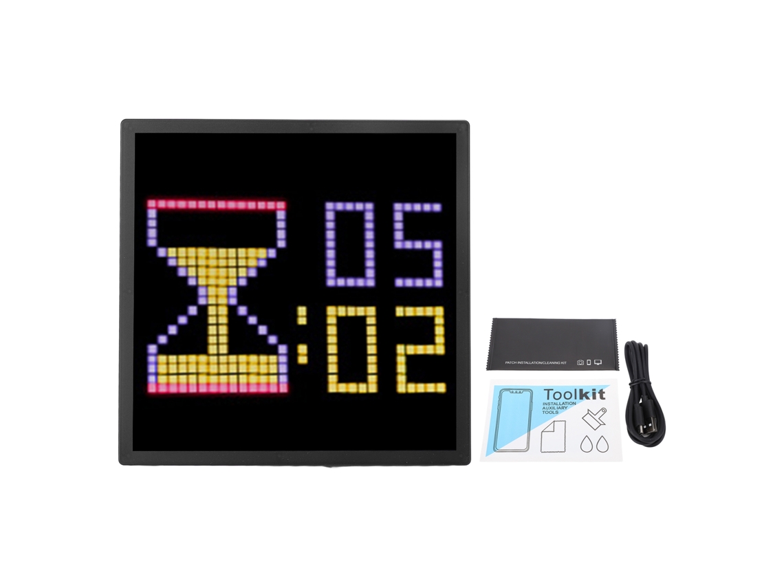 Display de pixels led 16x16 quadro digital personalizável com controle app para decoração de ambiente de jogos | S/MARCA