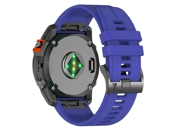 Bracelete para Garmin XIAOMOYU em Silicone liberação rápida com fivela de aço preta azul royal (26mm)