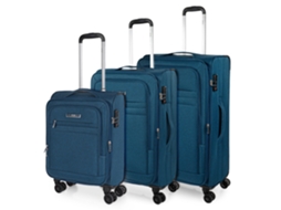Conjunto de Malas Semi-Rígidas Eva JASLEN Brighton Azul 46 5X78X29 Cm 82 5L