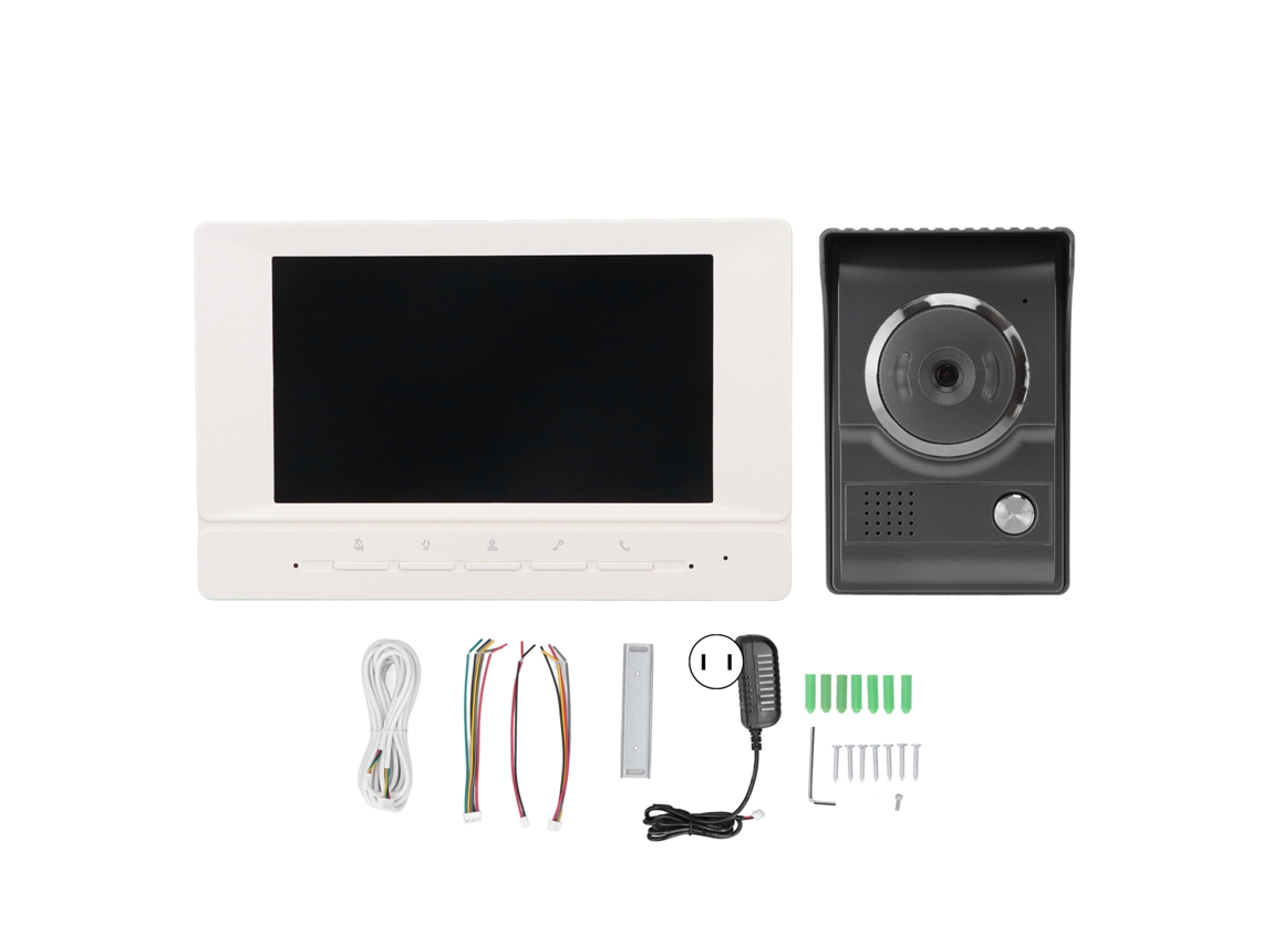 Laxiscreed Campainha De Vídeo 7" Com Alta Definição, Visão Noturna E Resistência Ip55 Para Uso Externo