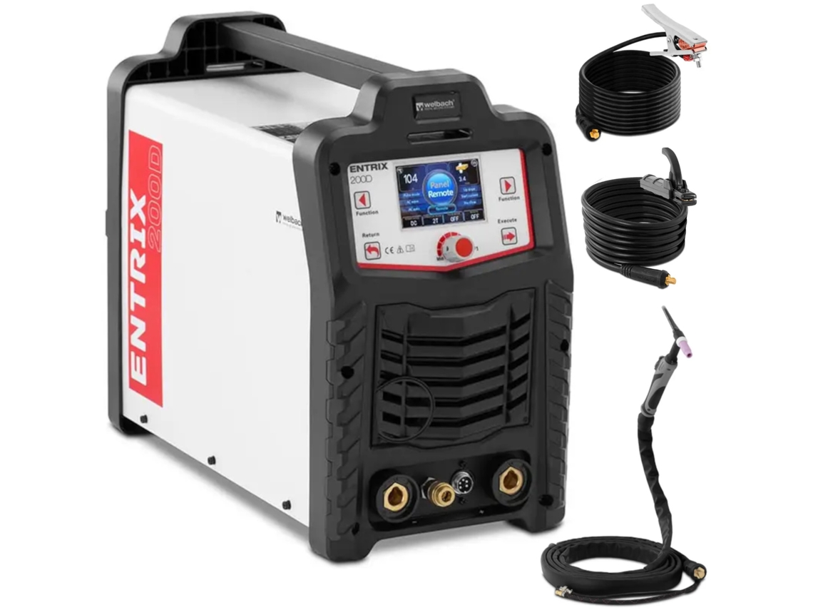 Spawarka Cyfrowa do Aluminium Entrix Tig MMA HF AC/DC Puls 200A WELBACH